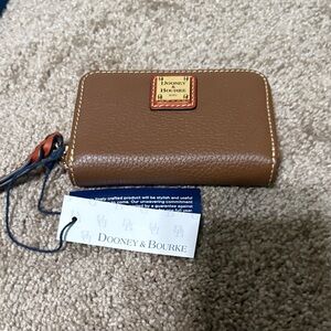 Dooney & Bourke Tan Leather Card Holder